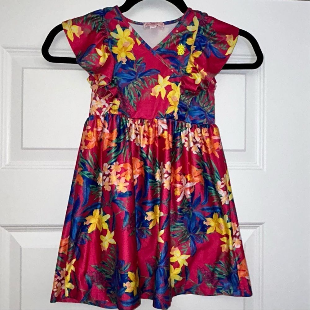 Tommy Bahama Tropical Floral Print A-Line Dress